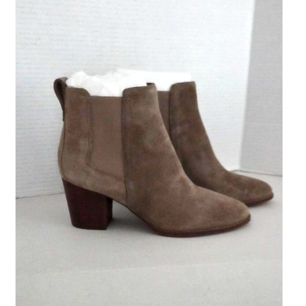 Madewell Regan Suede Boots Taupe Boho Chelsea 8.5 NWOT